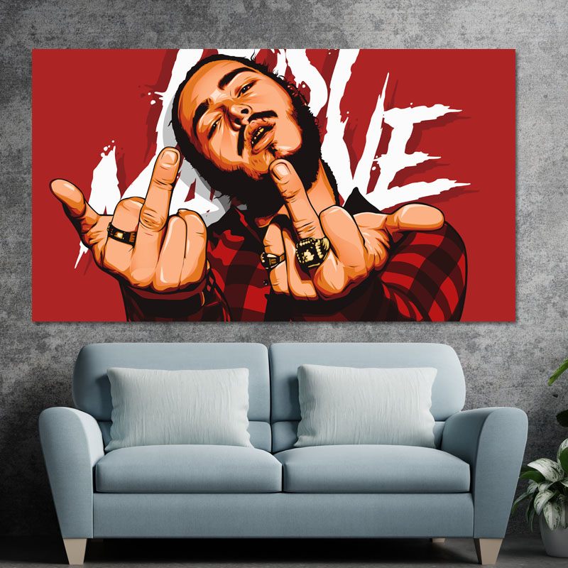 Πίνακας σε καμβά Post Malone